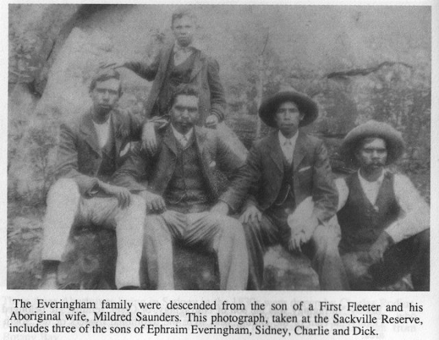 Hawkesbury Aboriginal Cricketers, Sackville Reserve. Sidney, Charlie & Dick Everingham c1912